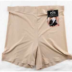 NWT Maidenform Women's Large Beige Tummy Smoothing Shapewear Boyshorts